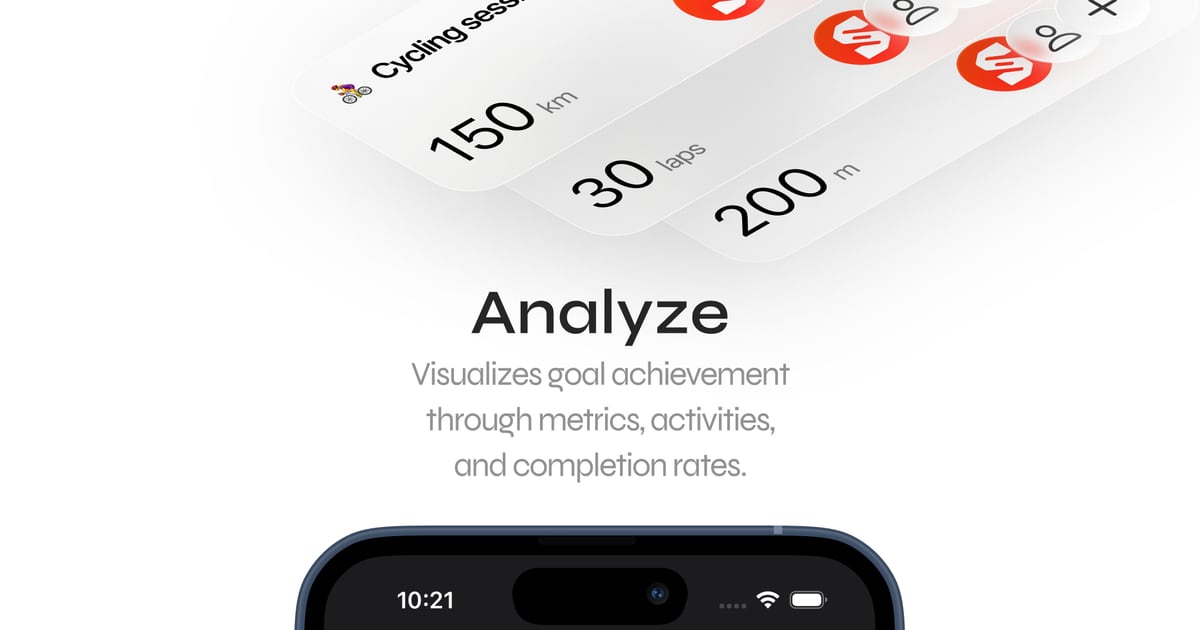 Synk AI analytics screen showing derived health and goal progress metrics
