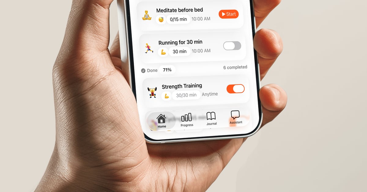 Synk AI daily plan screen in hand for practical wellness use cases